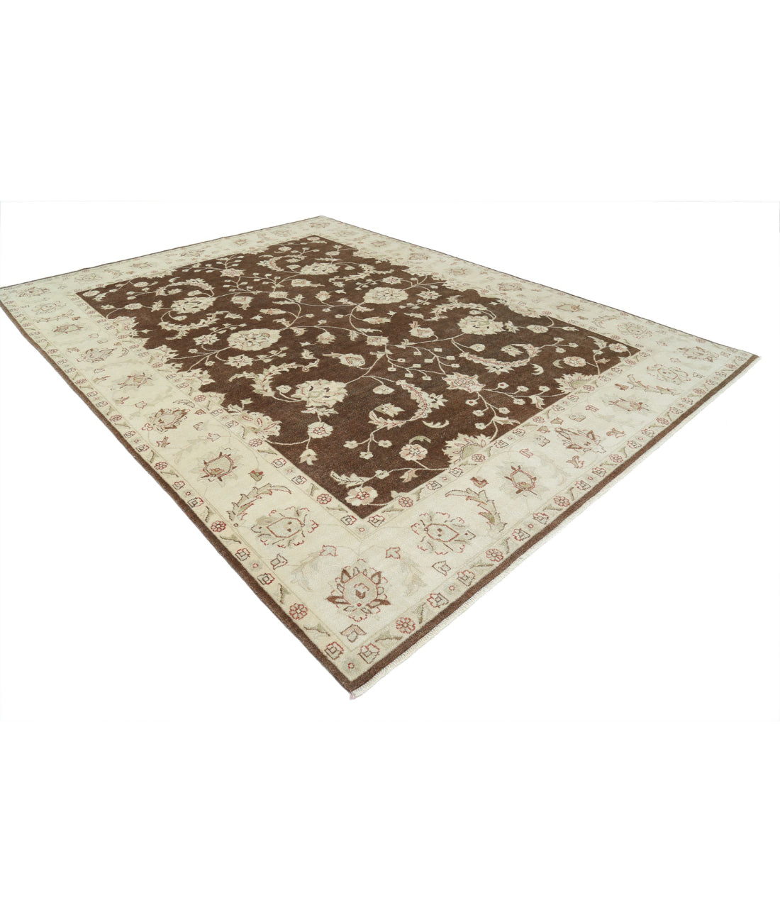 Ziegler 8'8'' X 11'1'' Hand-Knotted Wool Rug 8'8'' x 11'1'' (260 X 333) / Brown / Ivory