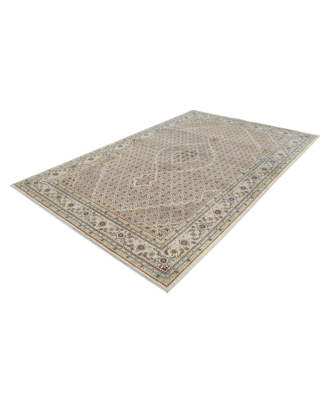 Ziegler 6'5'' X 9'9'' Hand-Knotted Wool Rug 6'5'' x 9'9'' (193 X 293) / Ivory / N/A