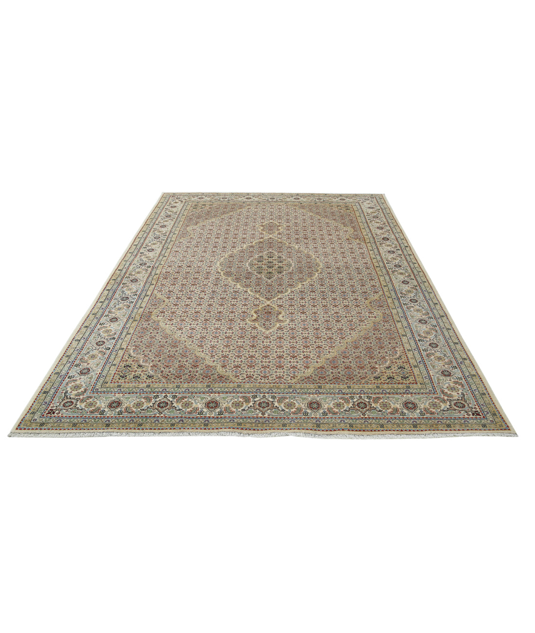 Ziegler 6'5'' X 9'9'' Hand-Knotted Wool Rug 6'5'' x 9'9'' (193 X 293) / Ivory / N/A