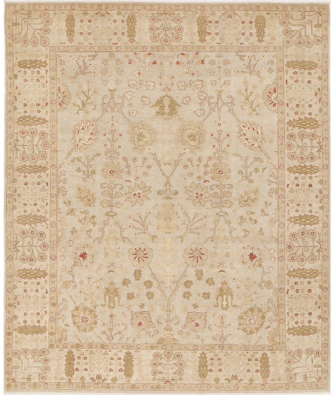 Ziegler 8'2'' X 9'9'' Hand-Knotted Wool Rug 8'2'' x 9'9'' (245 X 293) / Beige / N/A