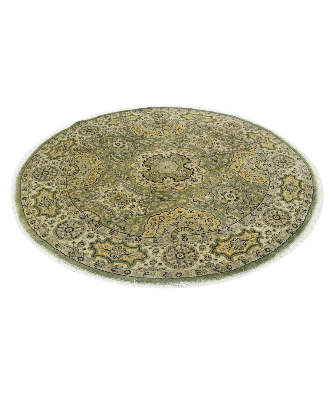 Ziegler 5'11'' X 6'3'' Hand-Knotted Wool Rug 5'11'' x 6'3'' (178 X 188) / Ivory / Green