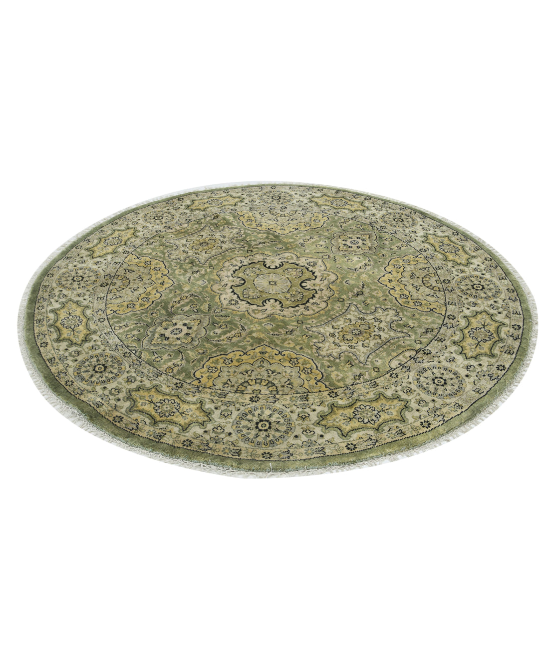 Ziegler 5'11'' X 6'3'' Hand-Knotted Wool Rug 5'11'' x 6'3'' (178 X 188) / Ivory / Green