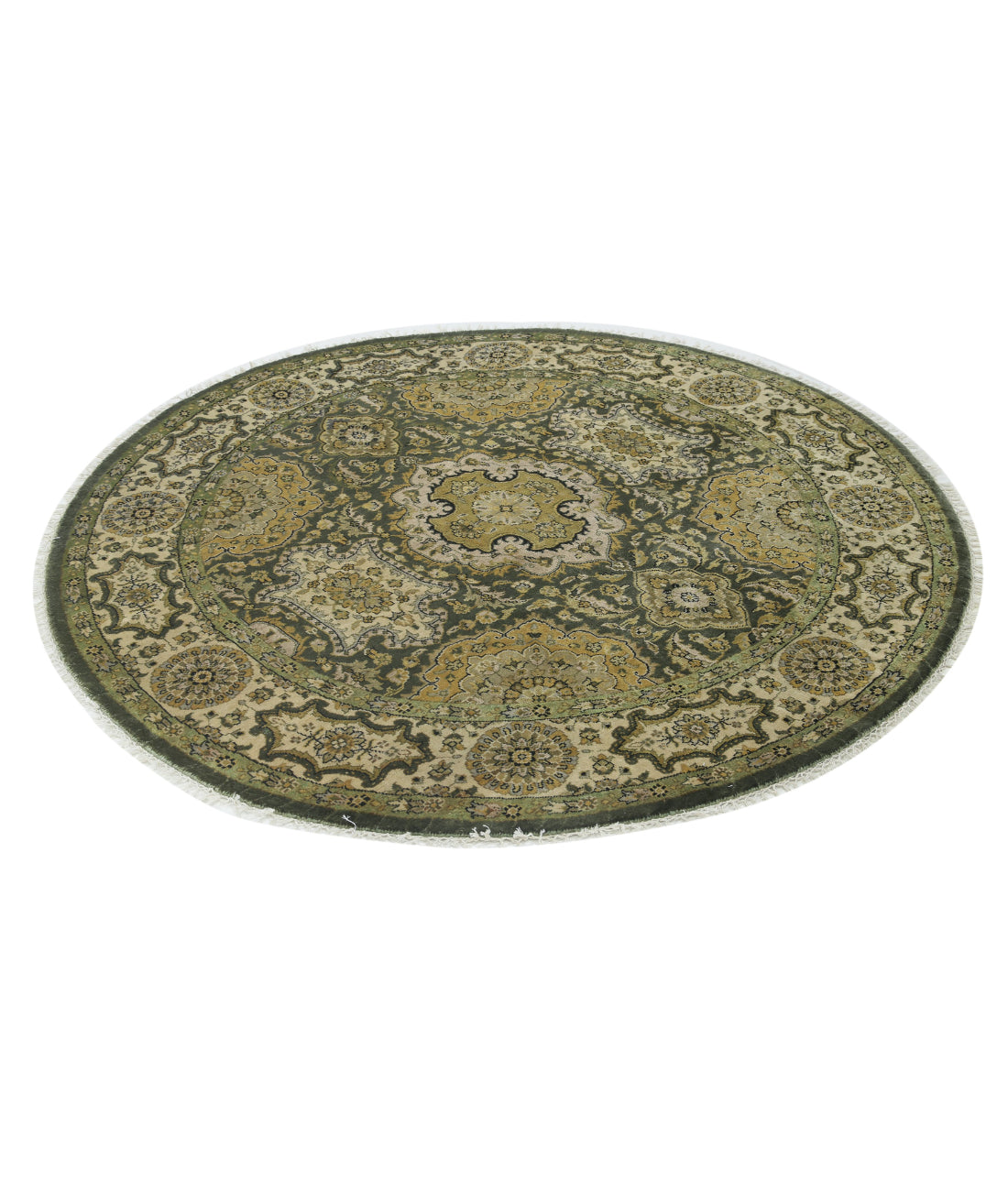 Ziegler 5'9'' X 5'10'' Hand-Knotted Wool Rug 5'9'' x 5'10'' (173 X 175) / Green / N/A