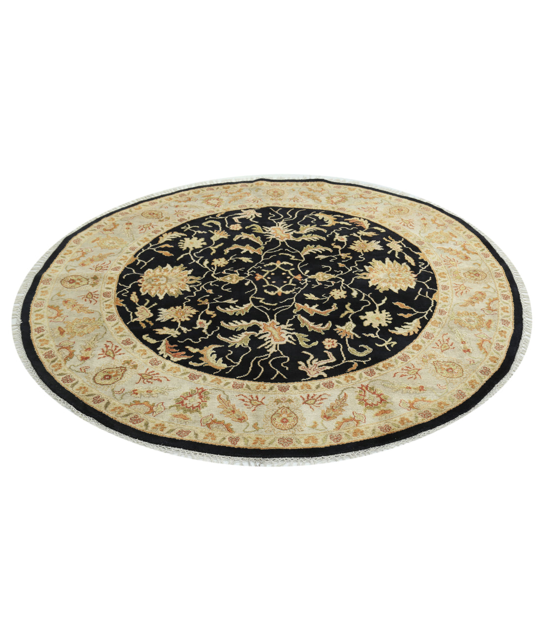 Ziegler 5'10'' X 5'11'' Hand-Knotted Wool Rug 5'10'' x 5'11'' (175 X 178) / Black / N/A