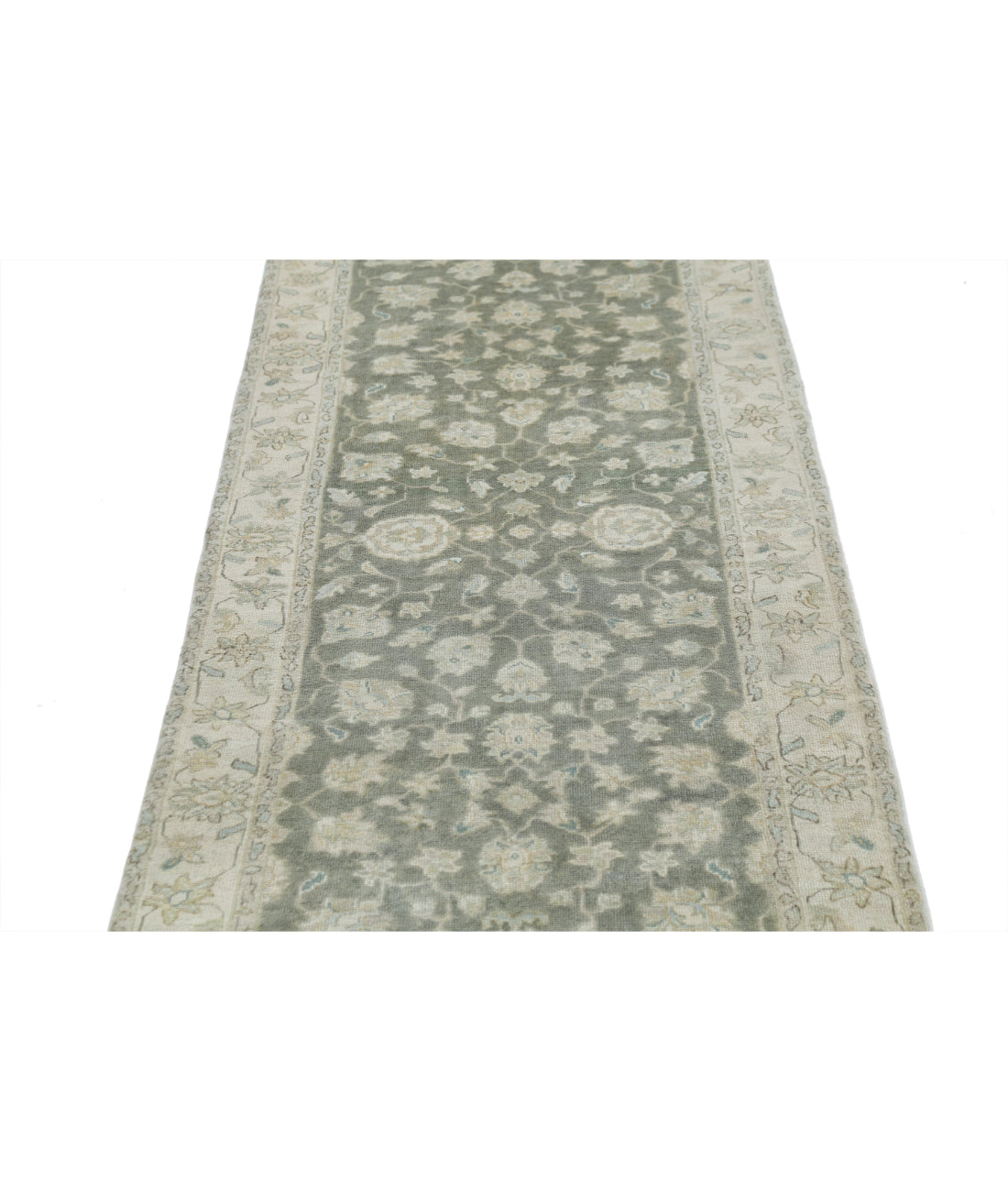 Ziegler 2'7'' X 9'11'' Hand-Knotted Wool Rug 2'7'' x 9'11'' (78 X 298) / Grey / Ivory