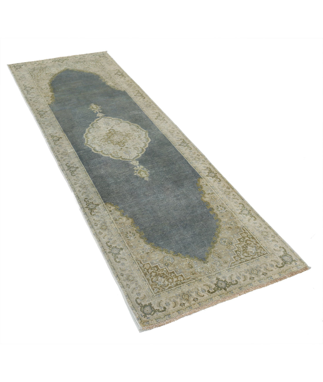 Ziegler 2'6'' X 7'9'' Hand-Knotted Wool Rug 2'6'' x 7'9'' (75 X 233) / Grey / Ivory