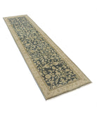 Ziegler 2'7'' X 9'7'' Hand-Knotted Wool Rug 2'7'' x 9'7'' (78 X 288) / Blue / Ivory