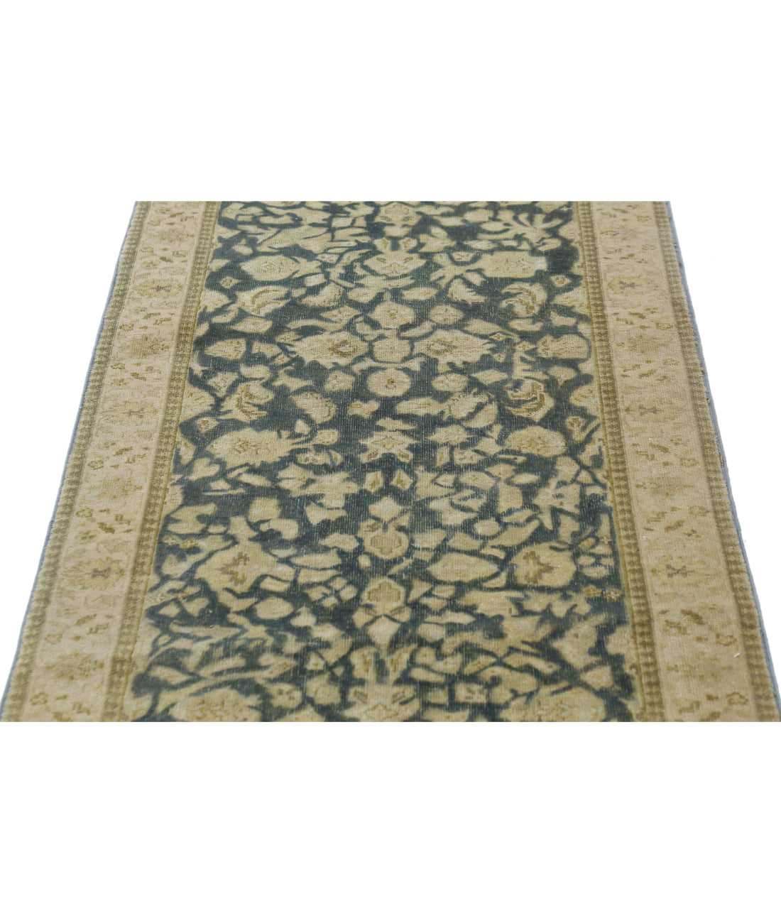 Ziegler 2'7'' X 9'7'' Hand-Knotted Wool Rug 2'7'' x 9'7'' (78 X 288) / Blue / Ivory