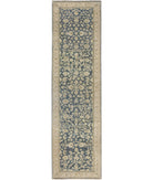 Ziegler 2'7'' X 9'7'' Hand-Knotted Wool Rug 2'7'' x 9'7'' (78 X 288) / Blue / Ivory