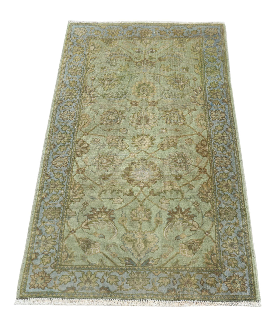 Ziegler 2'0'' X 3'9'' Hand-Knotted Wool Rug 2'0'' x 3'9'' (60 X 113) / Green / N/A