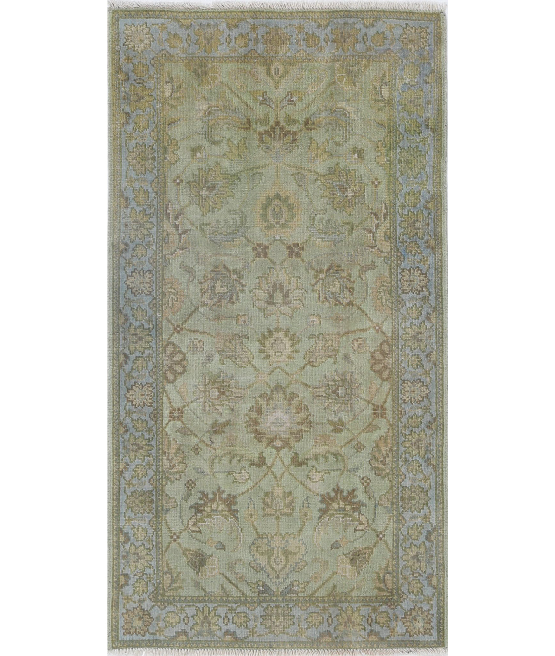 Ziegler 2'0'' X 3'9'' Hand-Knotted Wool Rug 2'0'' x 3'9'' (60 X 113) / Green / N/A