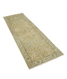 Ziegler 2'8'' X 7'8'' Hand-Knotted Wool Rug 2'8'' x 7'8'' (80 X 230) / Green / Ivory