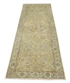 Ziegler 2'8'' X 7'8'' Hand-Knotted Wool Rug 2'8'' x 7'8'' (80 X 230) / Green / Ivory