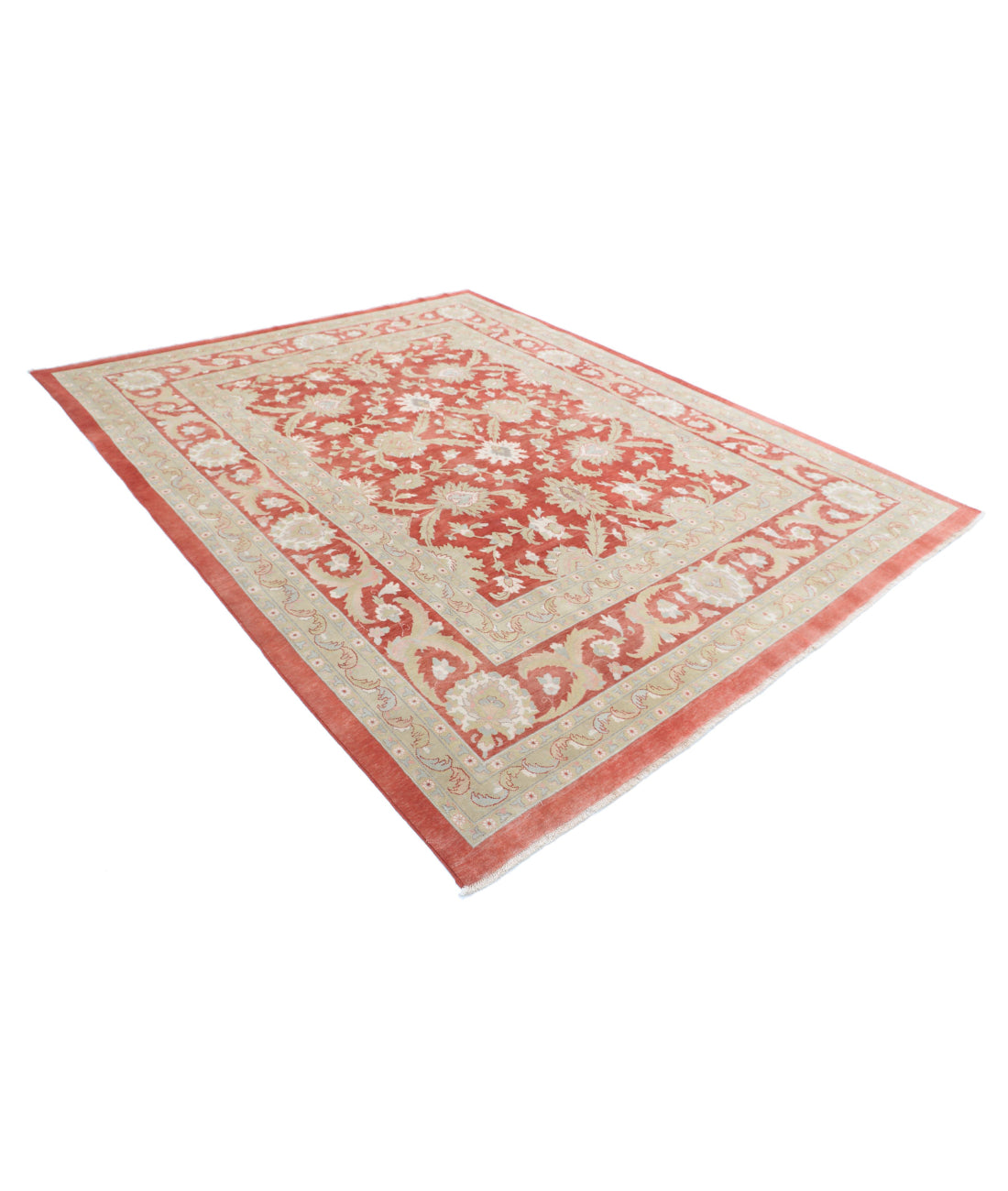 Sultanabad 8'1'' X 9'10'' Hand-Knotted Wool Rug 8'1'' x 9'10'' (243 X 295) / Red / Green