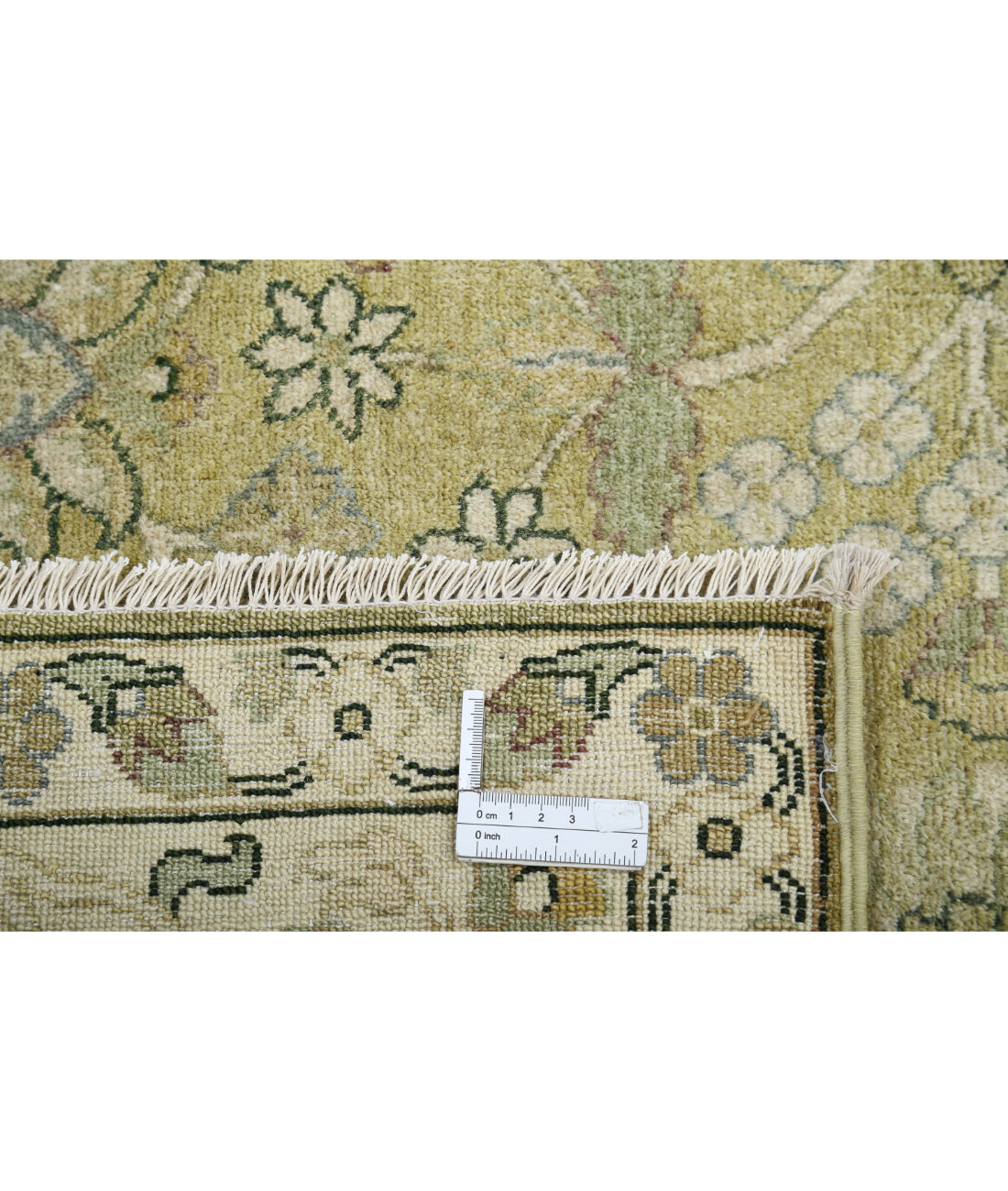 Ziegler 7'9'' X 9'9'' Hand-Knotted Wool Rug 7'9'' x 9'9'' (233 X 293) / Green / Ivory