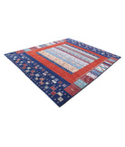 Gabbeh 8'2'' X 9'9'' Hand-Knotted Wool Rug 8'2'' x 9'9'' (245 X 293) / Blue / Red