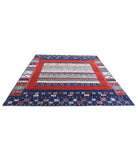 Gabbeh 8'2'' X 9'9'' Hand-Knotted Wool Rug 8'2'' x 9'9'' (245 X 293) / Blue / Red