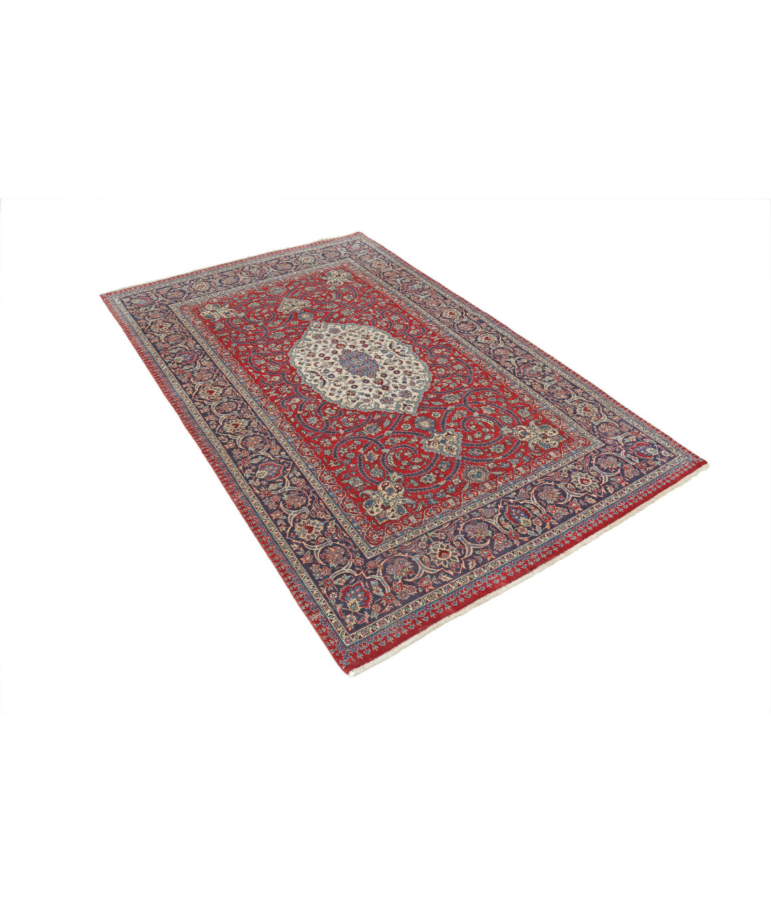 Heritage 4'7'' X 7'1'' Hand-Knotted Wool Rug 4'7'' x 7'1'' (138 X 213) / Red / Blue