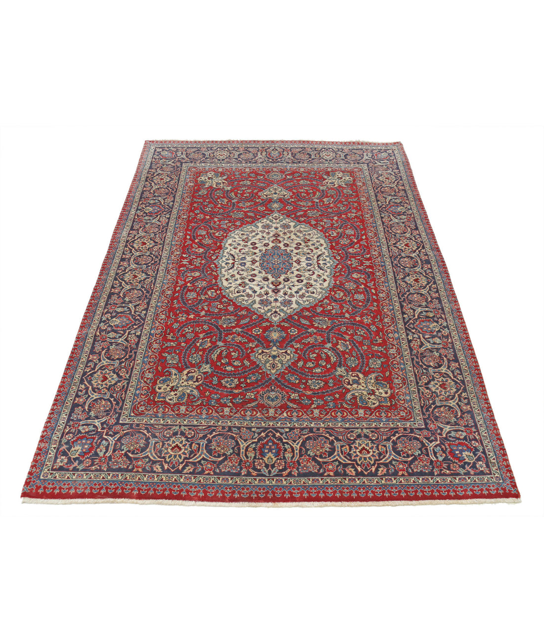 Heritage 4'7'' X 7'1'' Hand-Knotted Wool Rug 4'7'' x 7'1'' (138 X 213) / Red / Blue