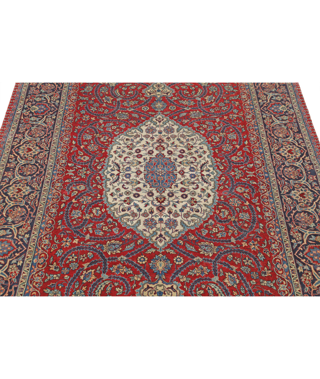 Heritage 4'7'' X 7'1'' Hand-Knotted Wool Rug 4'7'' x 7'1'' (138 X 213) / Red / Blue