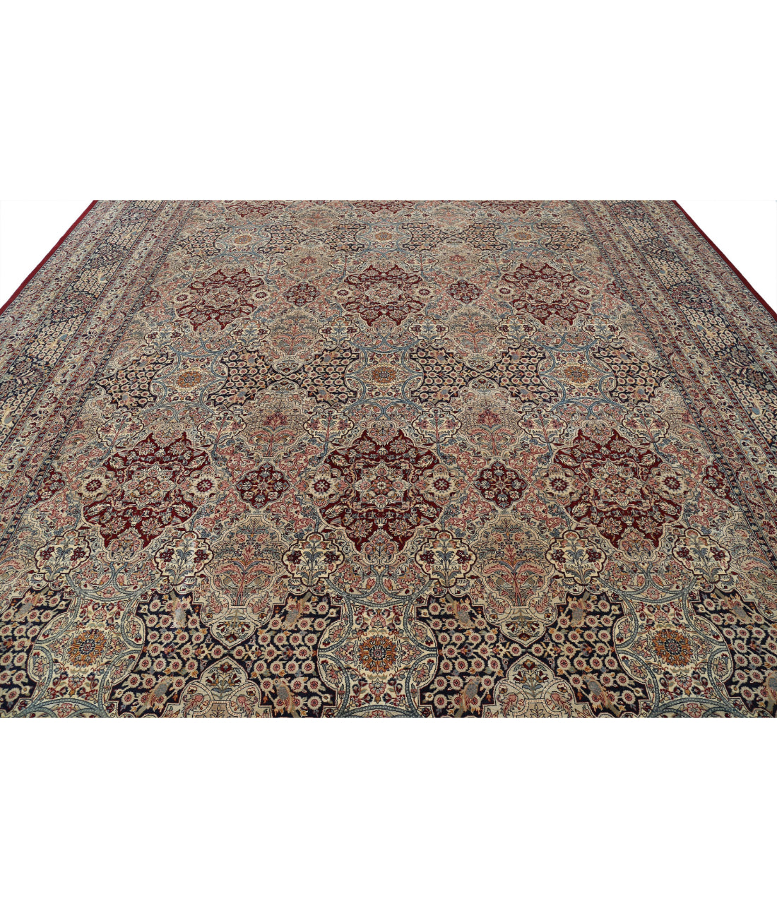 Heritage 12'0'' X 18'3'' Hand-Knotted Wool Rug 12'0'' x 18'3'' (360 X 548) / Red / Blue
