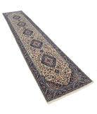 Heritage 2'8'' X 13'1'' Hand-Knotted Wool Rug 2'8'' x 13'1'' (80 X 393) / Ivory / Blue