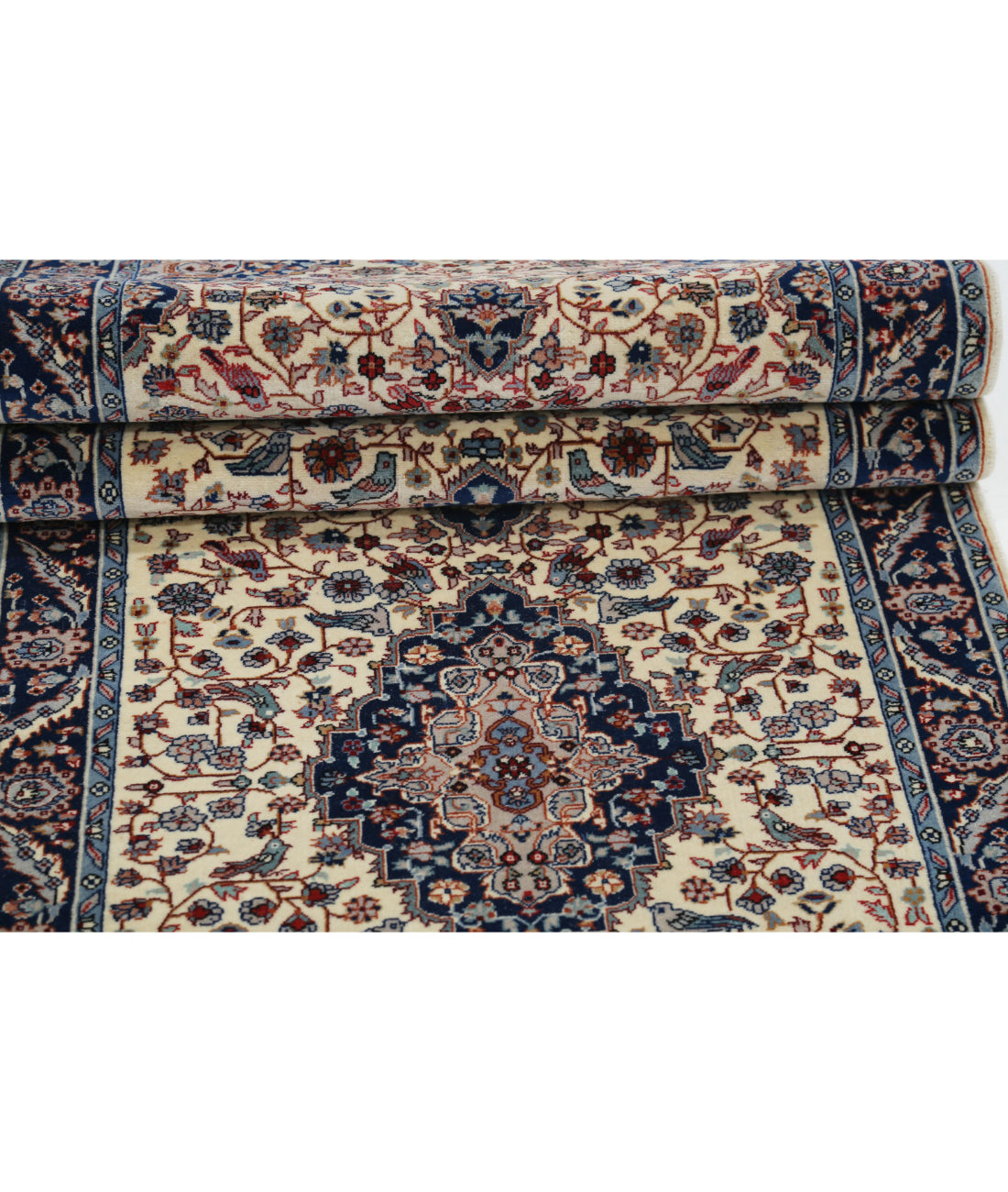 Heritage 2'8'' X 13'1'' Hand-Knotted Wool Rug 2'8'' x 13'1'' (80 X 393) / Ivory / Blue