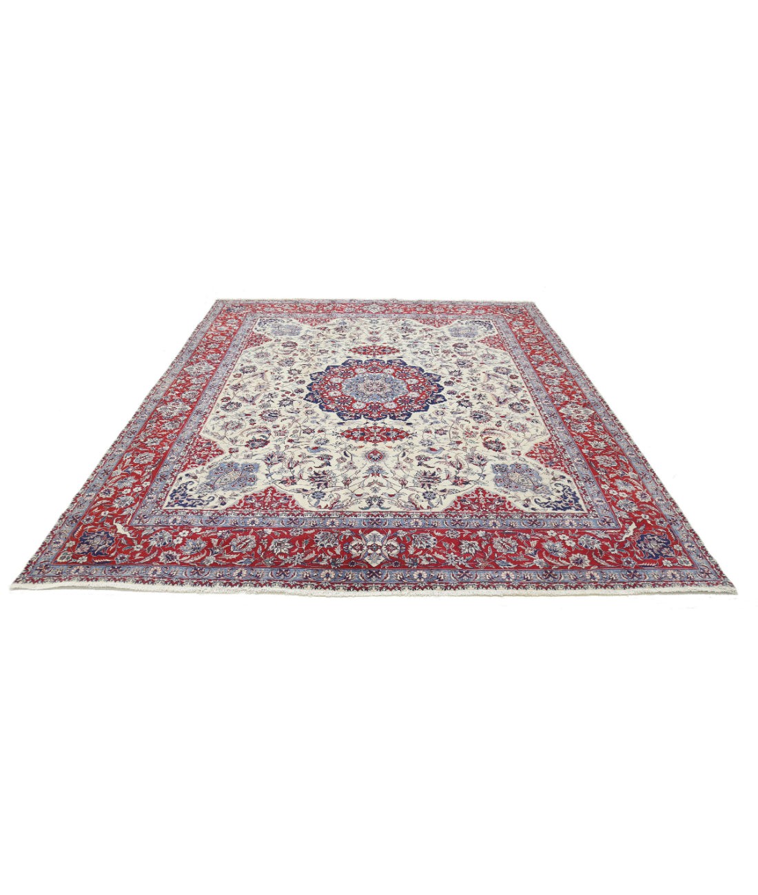 Heritage 8'4'' X 9'11'' Hand-Knotted Wool Rug 8'4'' x 9'11'' (250 X 298) / Ivory / Red