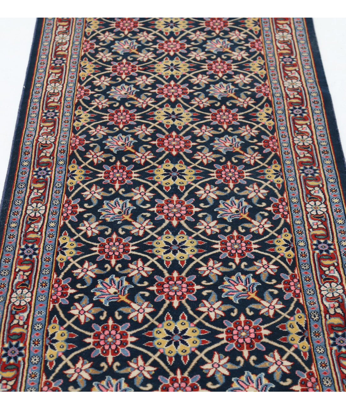 Heritage 2'5'' X 8'7'' Hand-Knotted Wool Rug 2'5'' x 8'7'' (73 X 258) / Blue / Red