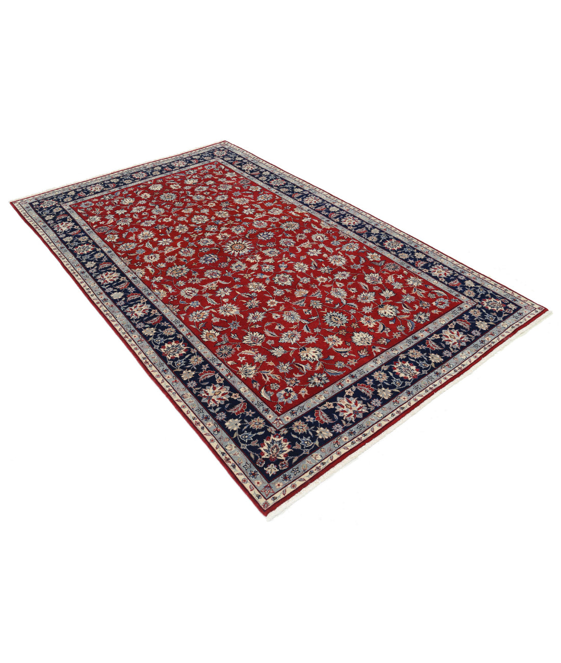 Heritage 4'11'' X 8'0'' Hand-Knotted Wool Rug 4'11'' x 8'0'' (148 X 240) / Red / Blue