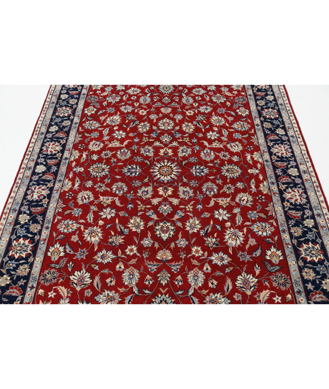 Heritage 4'11'' X 8'0'' Hand-Knotted Wool Rug 4'11'' x 8'0'' (148 X 240) / Red / Blue