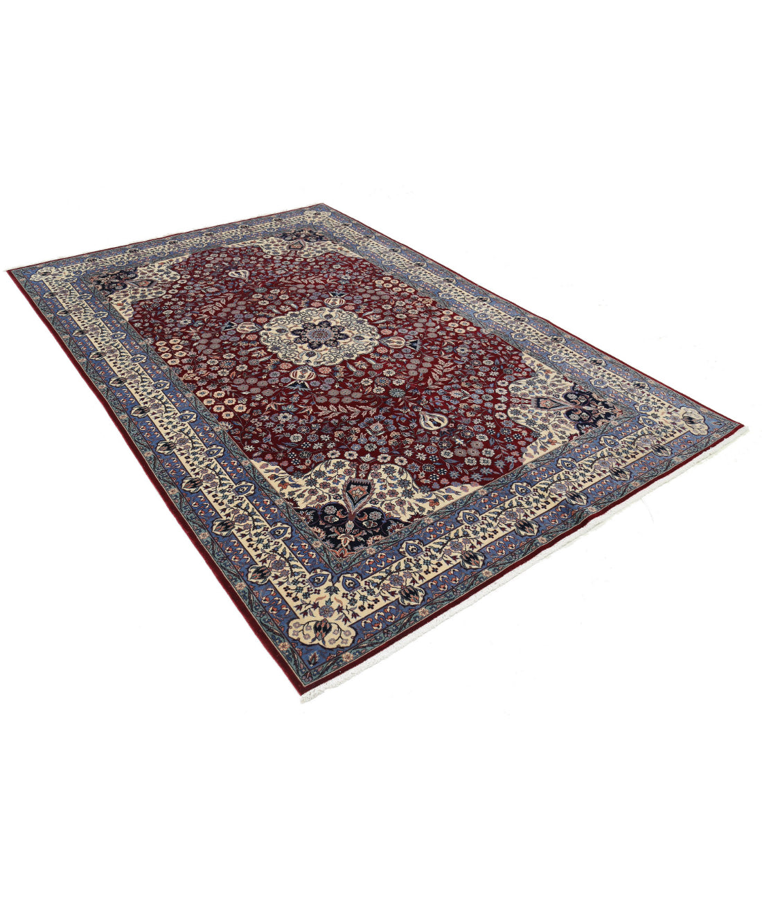 Heritage 6'0'' X 9'0'' Hand-Knotted Wool Rug 6'0'' x 9'0'' (180 X 270) / Burgundy / Ivory