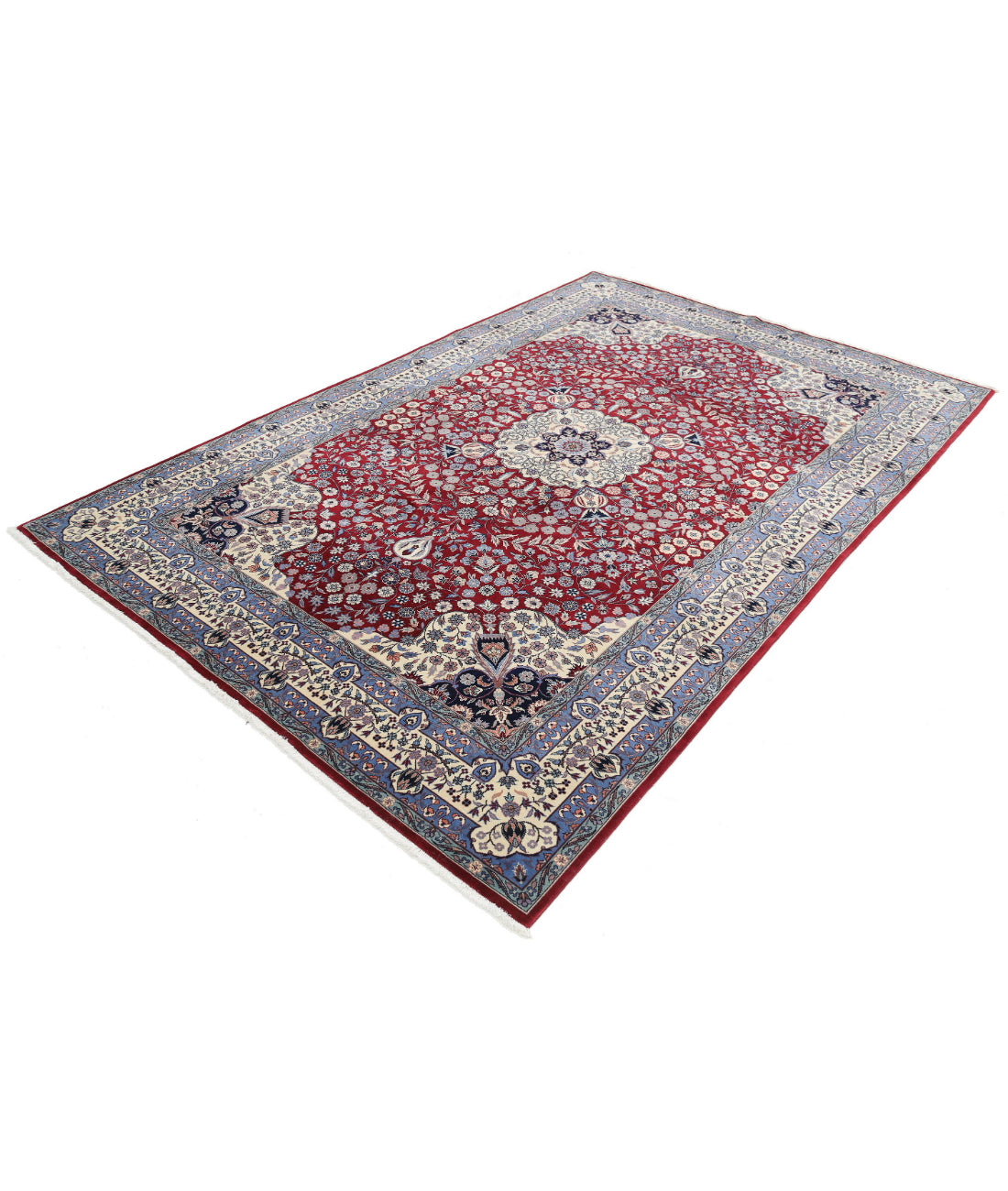 Heritage 6'0'' X 9'0'' Hand-Knotted Wool Rug 6'0'' x 9'0'' (180 X 270) / Burgundy / Ivory