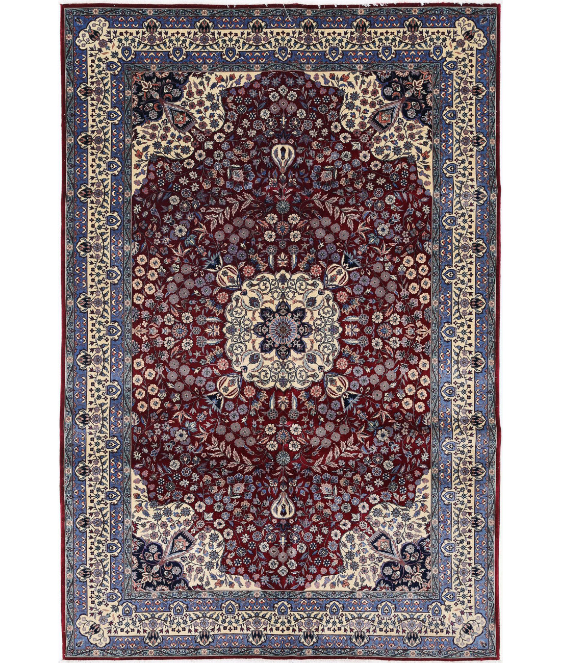 Heritage 6'0'' X 9'0'' Hand-Knotted Wool Rug 6'0'' x 9'0'' (180 X 270) / Burgundy / Ivory