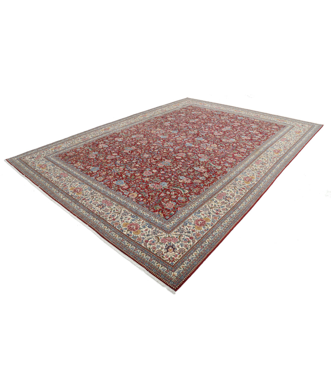 Heritage 10'1'' X 14'0'' Hand-Knotted Wool Rug 10'1'' x 14'0'' (303 X 420) / Red / Ivory