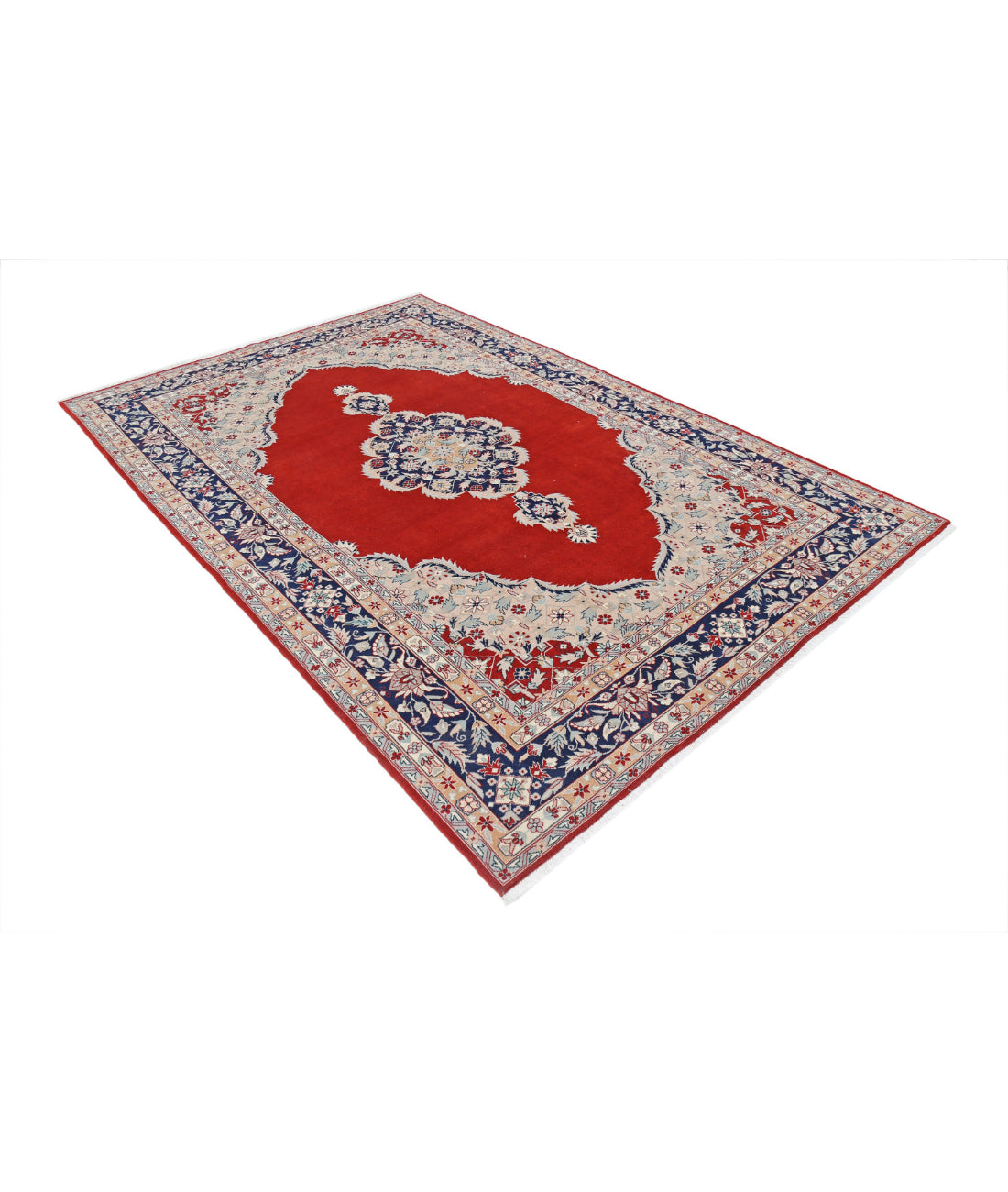 Heritage 6'0'' X 8'11'' Hand-Knotted Wool Rug 6'0'' x 8'11'' (180 X 268) / Red / Blue