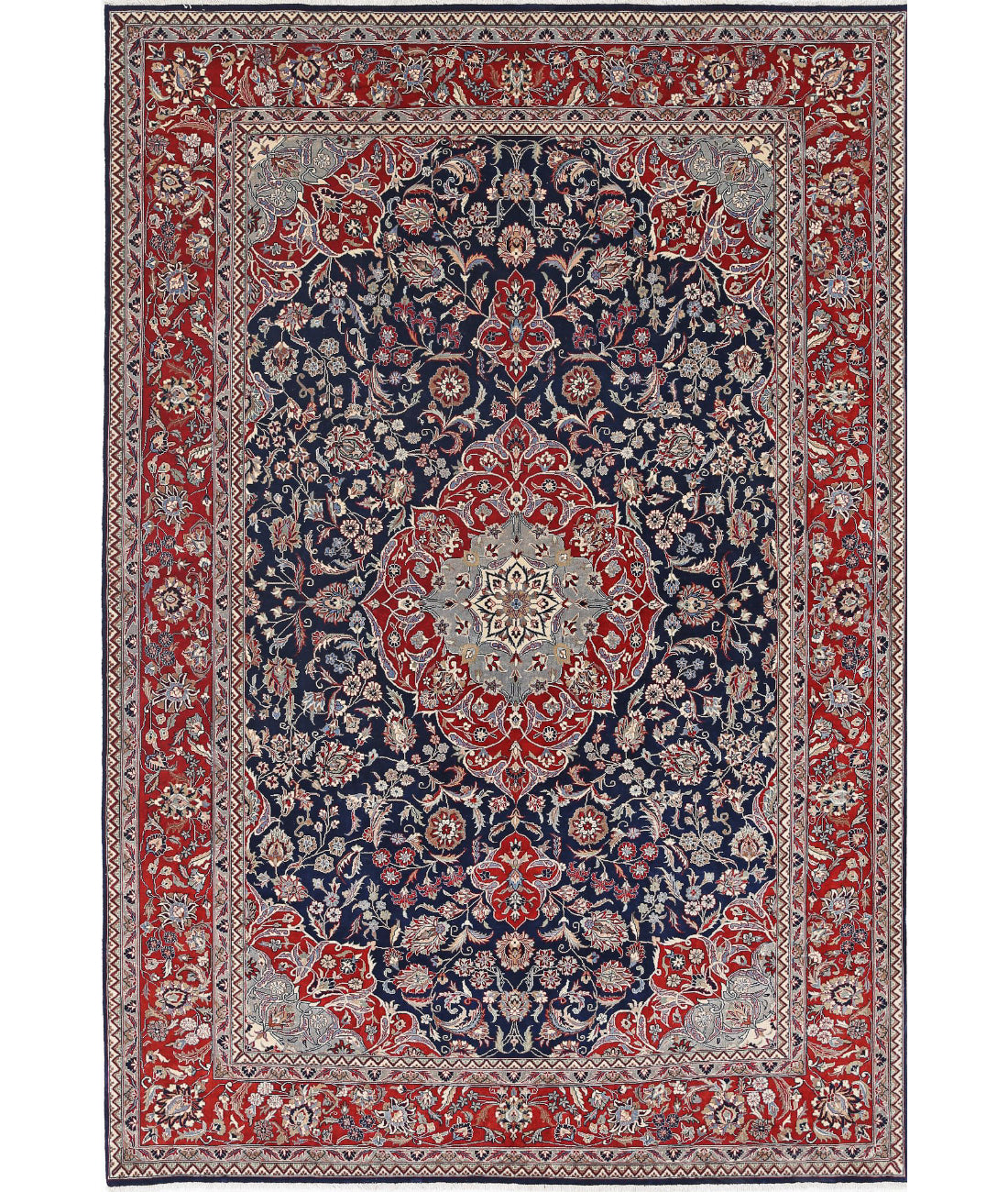 Heritage 6'0'' X 9'0'' Hand-Knotted Wool Rug 6'0'' x 9'0'' (180 X 270) / Blue / Red