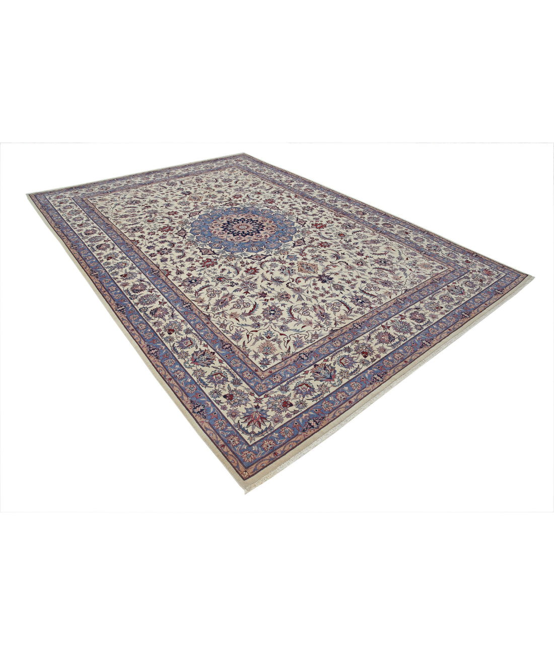 Heritage 8'1'' X 11'5'' Hand-Knotted Wool Rug 8'1'' x 11'5'' (243 X 343) / Ivory / Blue