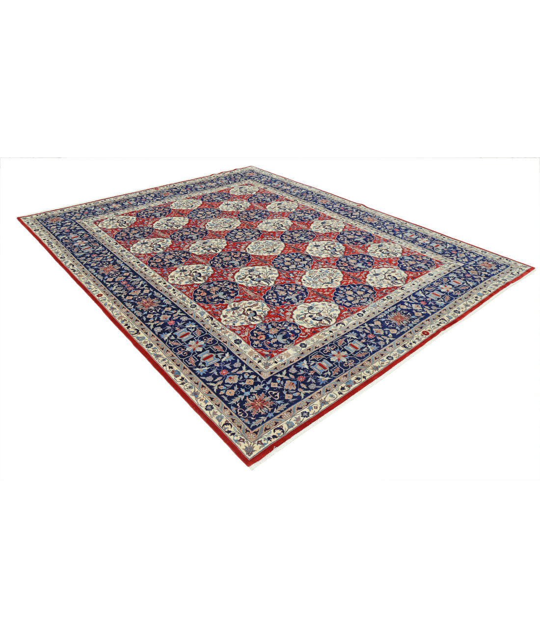 Heritage 8'1'' X 10'0'' Hand-Knotted Wool Rug 8'1'' x 10'0'' (243 X 300) / Red / Blue