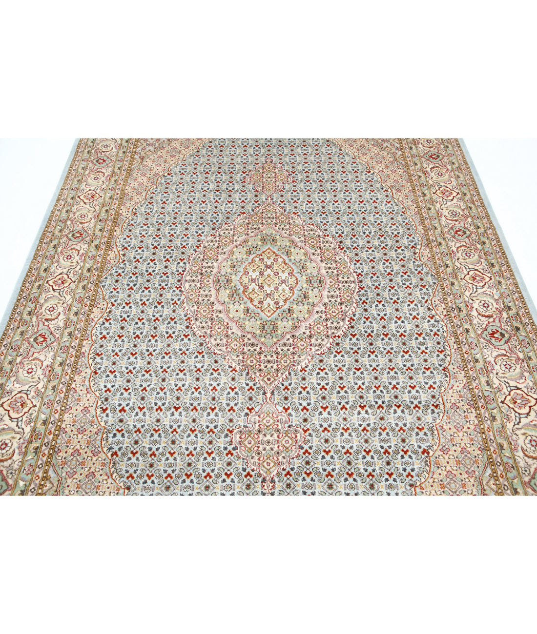 Heritage 6'1'' X 9'0'' Hand-Knotted Wool Rug 6'1'' x 9'0'' (183 X 270) / Blue / Ivory