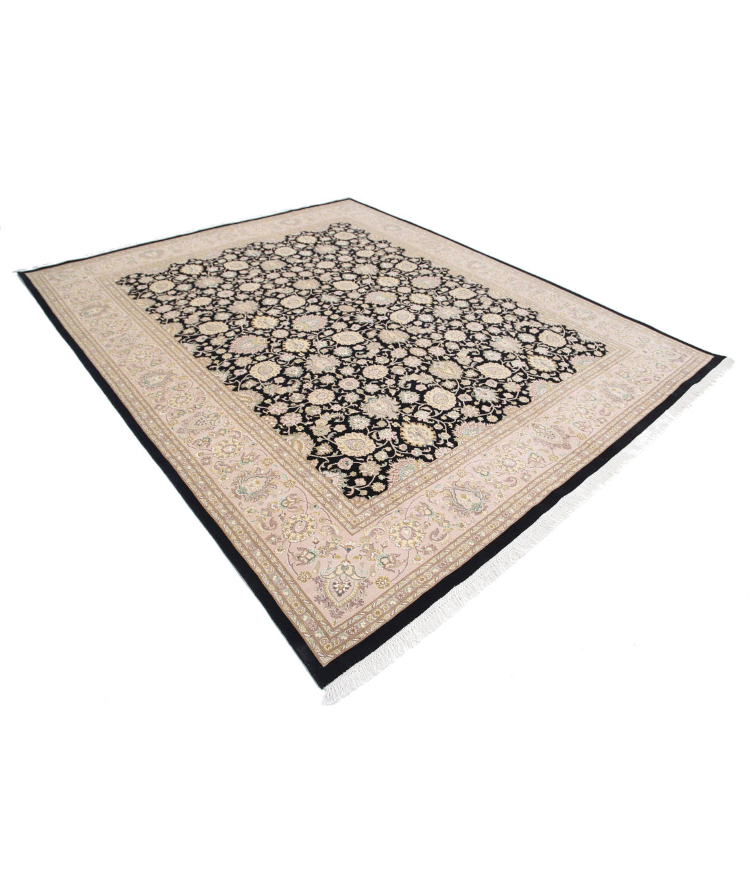 Heritage 8'3'' X 9'11'' Hand-Knotted Wool Rug 8'3'' x 9'11'' (248 X 298) / Black / Taupe