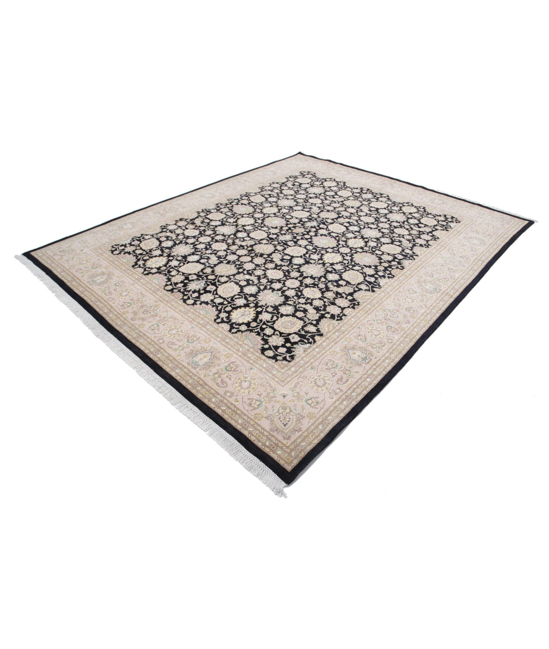 Heritage 8'3'' X 9'11'' Hand-Knotted Wool Rug 8'3'' x 9'11'' (248 X 298) / Black / Taupe