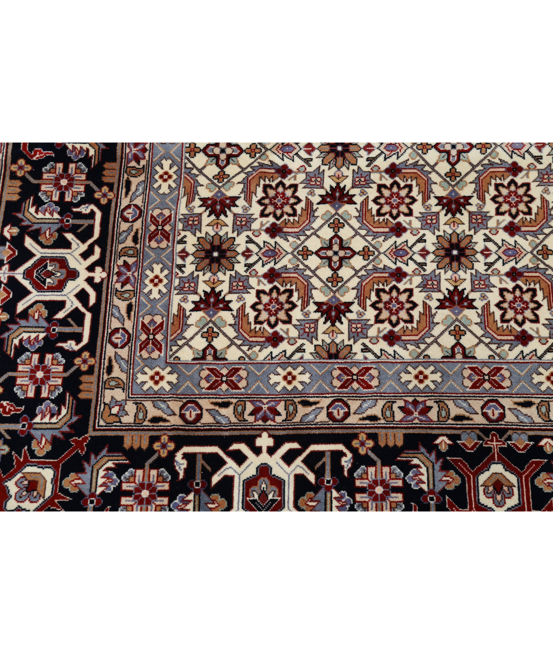 Heritage 8'3'' X 11'5'' Hand-Knotted Wool Rug 8'3'' x 11'5'' (248 X 343) / Ivory / Blue