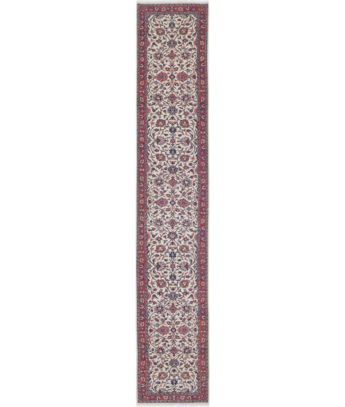 Heritage 2'10'' X 17'7'' Hand-Knotted Wool Rug 2'10'' x 17'7'' (85 X 528) / Ivory / Red