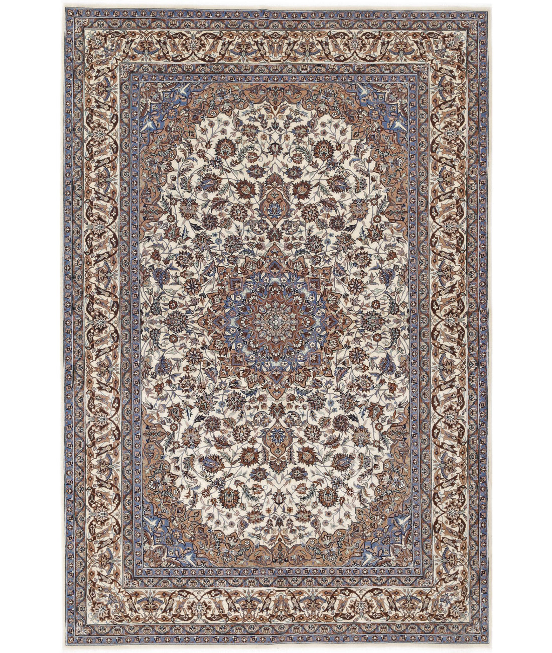 Heritage 5'11'' X 8'11'' Hand-Knotted Wool Rug 5'11'' x 8'11'' (178 X 268) / Ivory / Blue