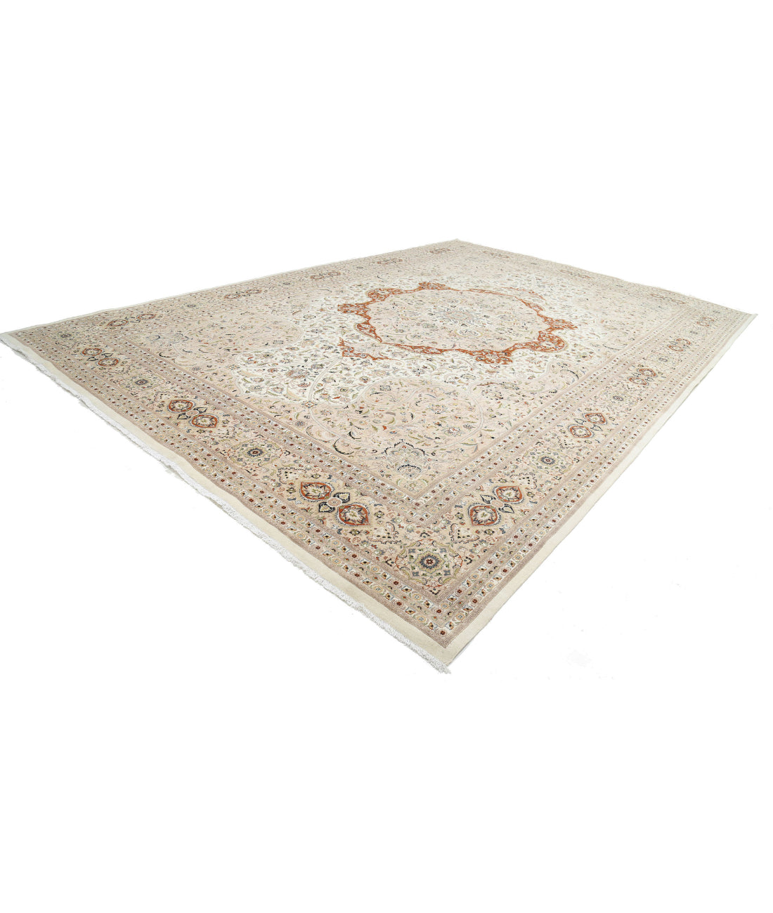 Heritage 12'0'' X 17'10'' Hand-Knotted Wool Rug 12'0'' x 17'10'' (360 X 535) / Ivory / Beige