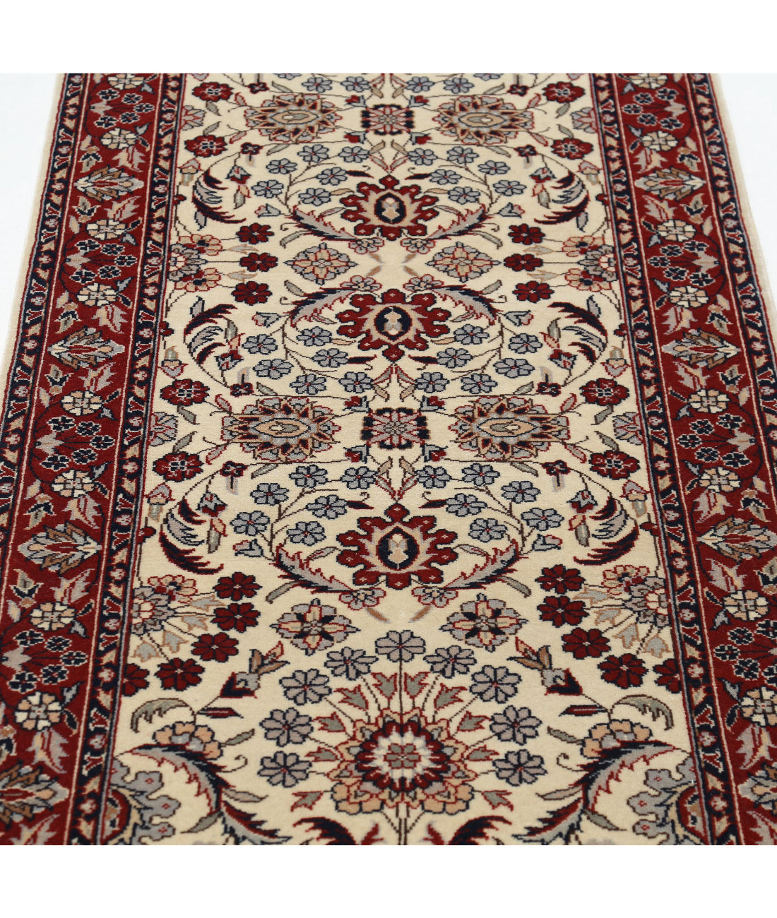 Heritage 2'6'' X 12'0'' Hand-Knotted Wool Rug 2'6'' x 12'0'' (75 X 360) / Ivory / Red