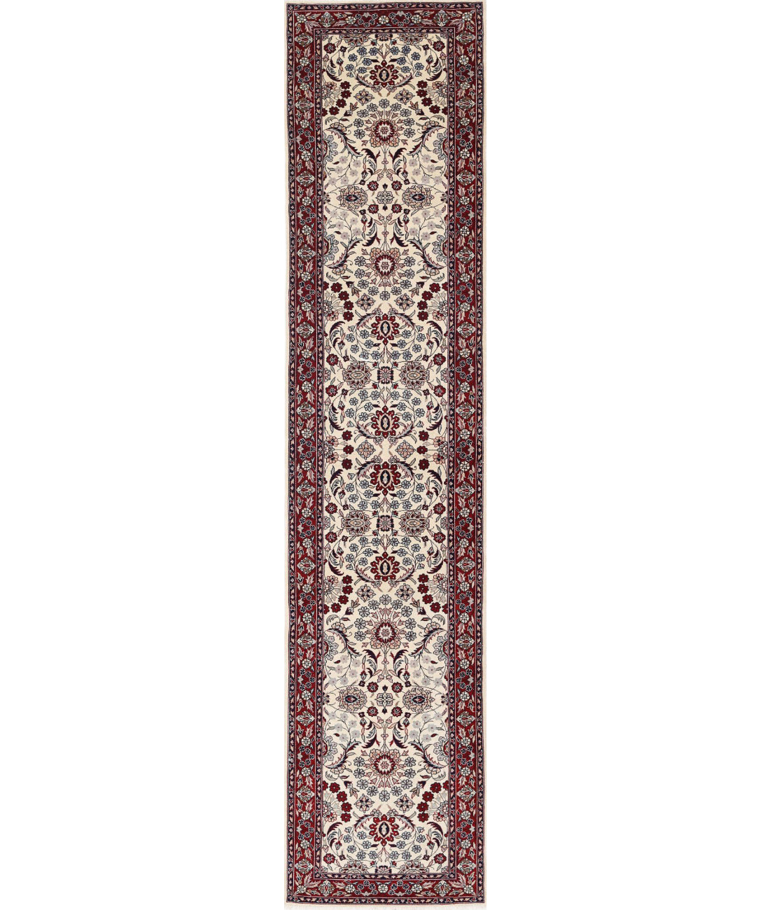 Heritage 2'6'' X 12'0'' Hand-Knotted Wool Rug 2'6'' x 12'0'' (75 X 360) / Ivory / Red