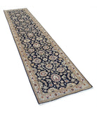 Heritage 2'7'' X 11'1'' Hand-Knotted Wool Rug 2'7'' x 11'1'' (78 X 333) / Blue / Tan