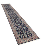 Heritage 2'6'' X 13'8'' Hand-Knotted Wool Rug 2'6'' x 13'8'' (75 X 410) / Blue / Pink